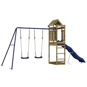 vidaXL Conjunto de brincar para exterior madeira de pinho impregnada
