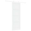 vidaXL Porta Deslizante 73,5 x 211 cm Derivados de Madeira Branco