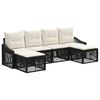 vidaXL Conjunto de Sof&aacute; de Jardim 6 unid. Preto vime PE