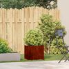 vidaXL Floreira enferrujada 40x40x40 cm a&ccedil;o resistente