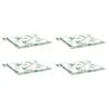 vidaXL Almofad&otilde;es p/ cadeira 4pcs 50x50x4cm tecido padr&atilde;o folhas