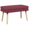 vidaXL Banco de Camadas Duplas Vinho Vermelho 80 x 40 x 47 cm Tecido