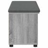 vidaXL Banco de Hall com almofada Sonoma cinza 100 x 38 x 46 cm