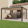 vidaXL Gazebo c/ telhado persiana 3x4 m tecido cinza-acast. e alum&iacute;nio