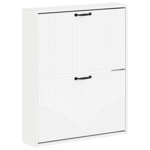 vidaXL Arm&aacute;rio de Sapatos de Parede HOORN 71 x 17 x 86 cm Branco