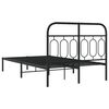 vidaXL Estrutura de cama com cabeceira 120x200 cm metal preto