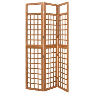 vidaXL Biombo/treli&ccedil;a 3 pain&eacute;is madeira de abeto maci&ccedil;a 121x180,5 cm