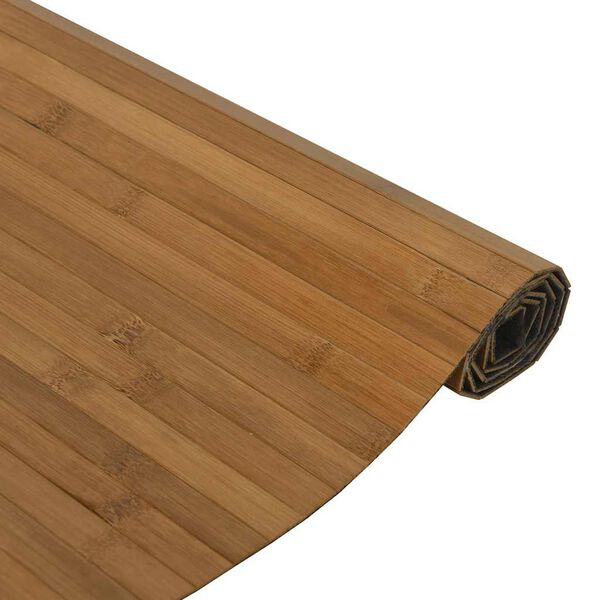 vidaXL Tapete retangular 100x100 cm bambu castanho