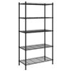 vidaXL Unidade de 5 prateleiras 90x35x180 cm 250 kg preto