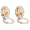 vidaXL Assentos sanita 2 pcs c/ tampas fecho suave MDF design estrelas