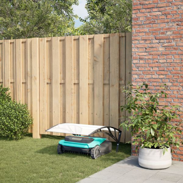 vidaXL Robô Cortador de Grama Garagem Preto 80x101x46 cm