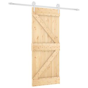 vidaXL Porta Deslizante 85 x 210 cm Natural e Branco