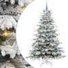vidaXL &Aacute;rvore de Natal Articulada Artificial Branco 210 cm PE e PVC