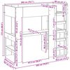 vidaXL Estrutura de Cama Loft com Mesa Madeira antiga 80 x 200 cm