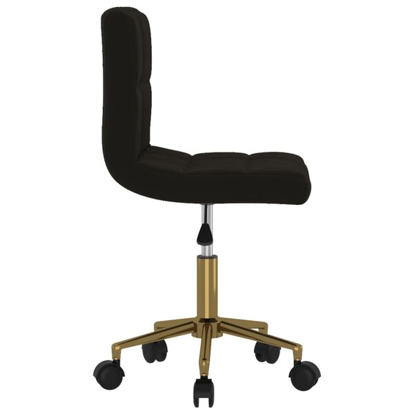 vidaXL Cadeira de jantar girat&oacute;ria veludo preto