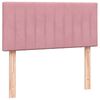 vidaXL Cama com molas/colch&atilde;o 100x210 cm veludo rosa