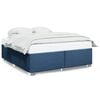 vidaXL Estrutura de cama sem colch&atilde;o 200x200 cm tecido azul