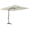 vidaXL Guarda-sol de exterior com poste em a&ccedil;o 250x250 cm cor areia