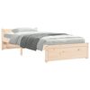 vidaXL Estrutura cama pequena solteiro 75x190 cm madeira maci&ccedil;a