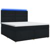 vidaXL Cama box spring com colch&atilde;o Preto 140 x 190 cm Tecido