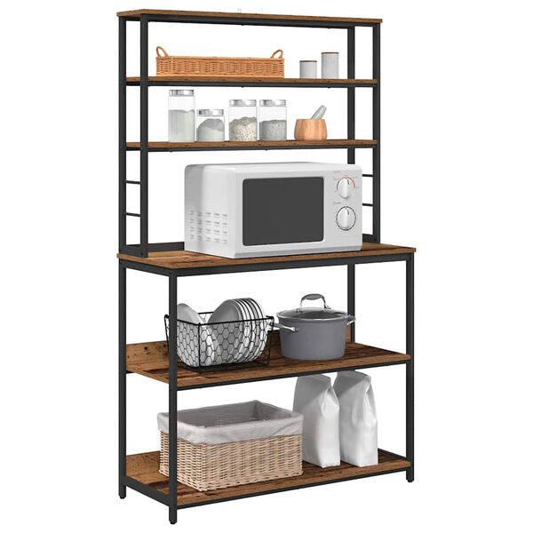 vidaXL Prateleira de Cozinha Madeira Antiga 100 x 40 x 168 cm