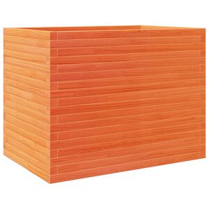 vidaXL Vaso/floreira de jardim 90x60x68,5 cm pinho maci&ccedil;o castanho mel