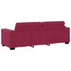 vidaXL Conjunto de Sof&aacute;s 3 pcs Vermelho Ventoso 221 x 80 x 80 cm