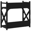 vidaXL Suporte impressora 2 prateleiras 40x20x40 deriv. madeira preto