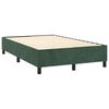 vidaXL Cama box spring c/ colch&atilde;o/LED 120x200 cm veludo verde-escuro