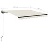 vidaXL Toldo autom&aacute;tico independente 350x250 cm cor creme