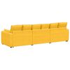 vidaXL Sof&aacute; modular com almofadas amarelo-claro