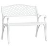 vidaXL Banco de jardim 102 cm alum&iacute;nio fundido branco