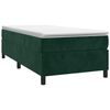 vidaXL Estrutura de cama com molas 90x200 cm veludo verde-escuro