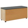 vidaXL Banco de Hall com almofada Carvalho Sonoma 100 x 38 x 46 cm