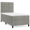 vidaXL Cama com molas/colch&atilde;o 80x200 cm veludo cinza-claro