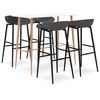 vidaXL 5 pcs conjunto de bar branco e cinzento