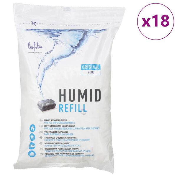Lafita Recargas absorventes de humidade 18 unidades 900 g