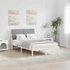 vidaXL Estrutura da cama Branco e cinza claro 135 x 190 cm