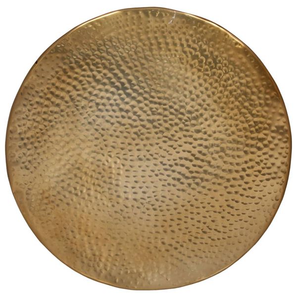 vidaXL Mesa de centro em alumínio martelado Ø 50x30 cm bronze