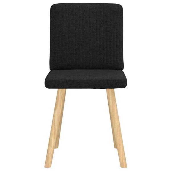 vidaXL Cadeiras de jantar 2 pcs tecido preto