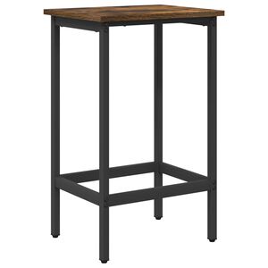 vidaXL Banco de bar Carvalho Fumado 40 x 32 x 64 cm