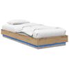 vidaXL Estrutura de Cama com LED Carvalho Artisian 80 x 200 cm