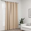 vidaXL Cortinas opacas aspeto linho com ganchos 290x245 cm bege