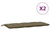vidaXL Almofad&otilde;es banco jardim 2pcs 120x50x7cm mesclado tecido