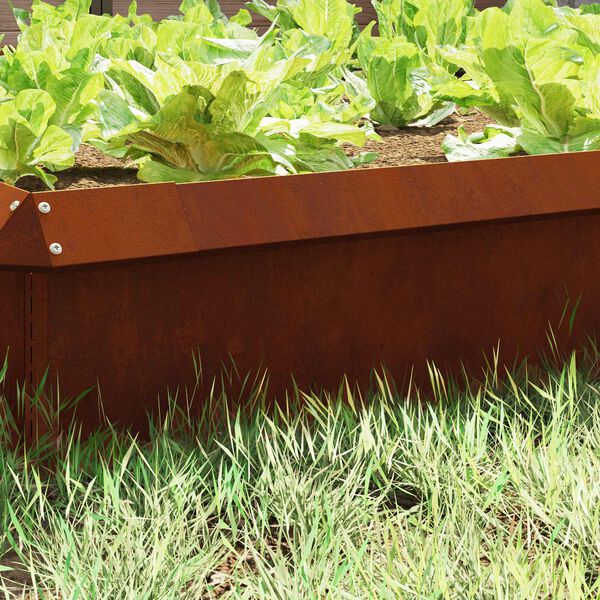 vidaXL Cerca de Caracol Ferro Enferrujado 50 x 3,5 x 25 cm