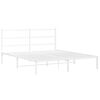 vidaXL Estrutura de cama com cabeceira 160x200 cm metal branco