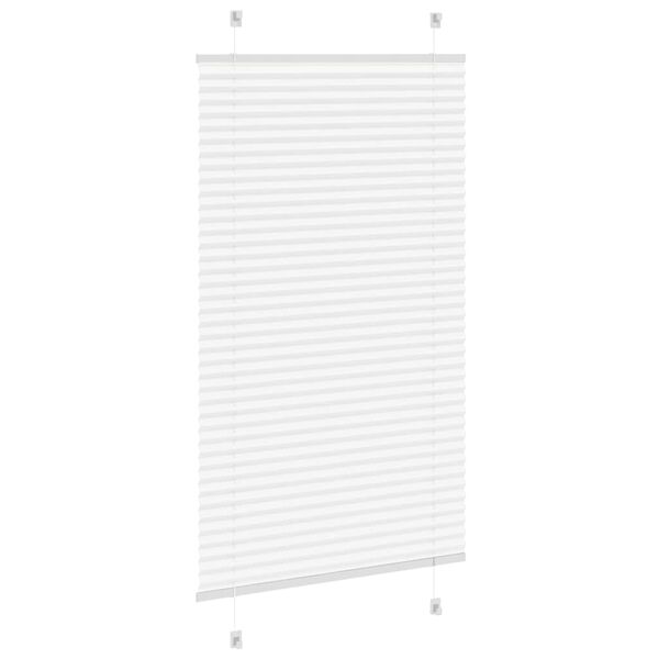 vidaXL Branco Plissada Cega 75x150 cm Largura Tecido 74,4 cm Poliéster