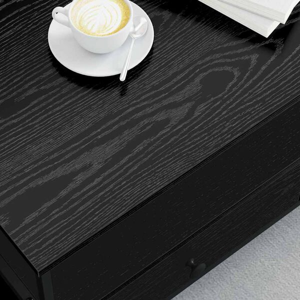 vidaXL Mesa de centro with Drawer Carvalho preto 100 x 51 x 45 cm
