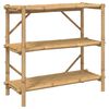 vidaXL Estante com 3 prateleiras 100x40x90 cm bambu