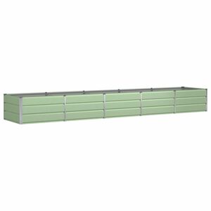 vidaXL Floreira Verde 400 x 80 x 45 cm A&ccedil;o